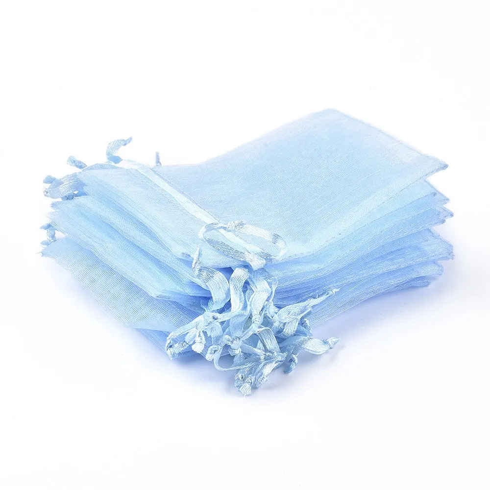 1 Bag Organza Gift Bags with Drawstring, Jewelry Pouches, Wedding Party Christmas Favor Gift Bags, Size: about 8cm wide, 10cm long