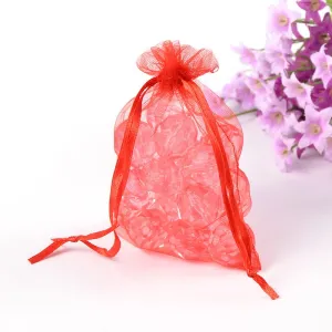 1 Bag Organza Gift Bags with Drawstring, Jewelry Pouches, Wedding Party Christmas Favor Gift Bags, Size: about 8cm wide, 10cm long