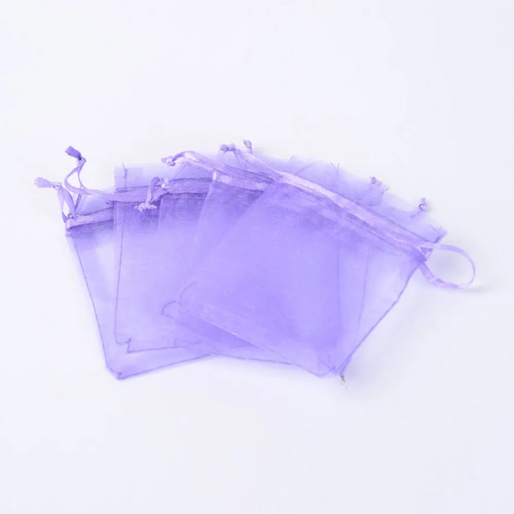 100 pc Organza Gift Bags with Drawstring, Jewelry Pouches, Wedding Party Christmas Favor Gift Bags, 40x30cm