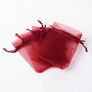 100 pc Organza Gift Bags with Drawstring, Jewelry Pouches, Wedding Party Christmas Favor Gift Bags, 40x30cm