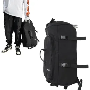 3-in-1 Sports Duffle Bag Travel Backpack Weekender Overnight Bag Black