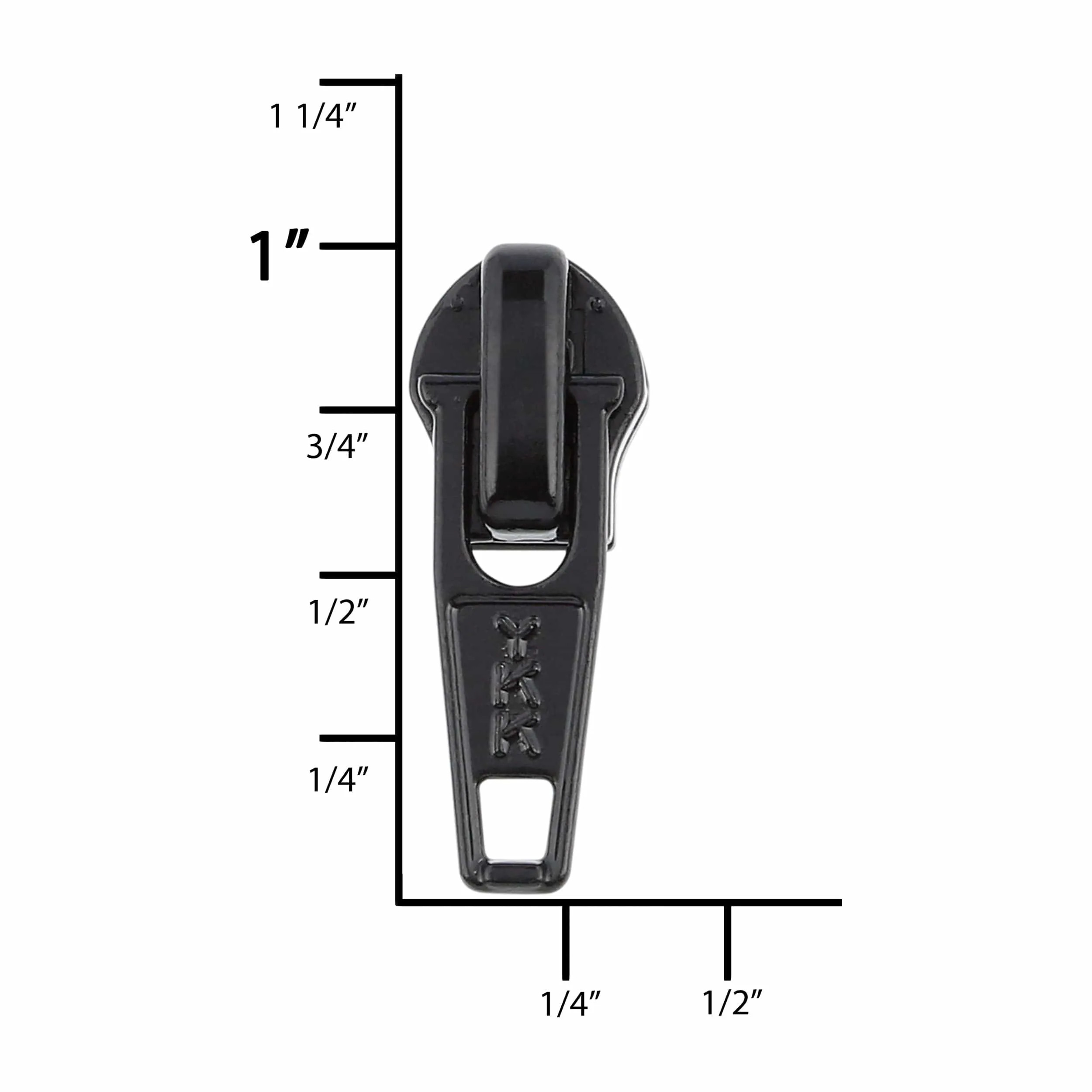 #4.5 Black, Coil, YKK Auto Lock Slider, Zinc Alloy, #4.5C-2-BLK