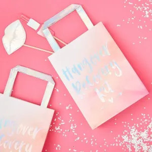 5 pack- Paper Bachelorette Hangover Kit Favor Bags
