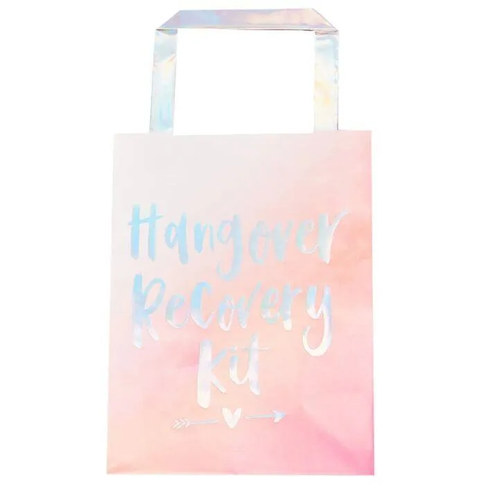 5 pack- Paper Bachelorette Hangover Kit Favor Bags