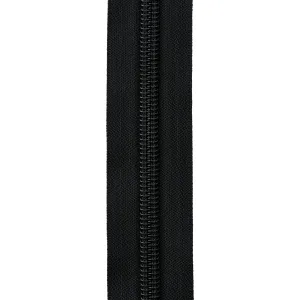 #9  Black, YKK Coil Zipper Tape, Nylon, #9C-BLK
