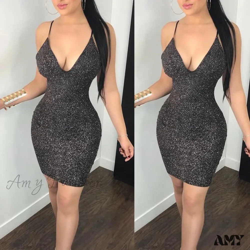 Amy Fashion - Evening Party Club Slim Hollow Out Dress
