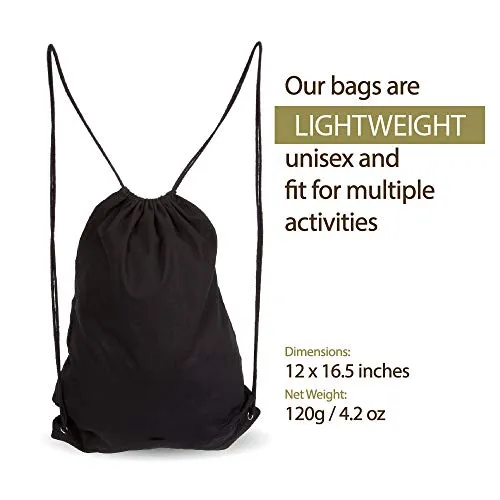 Army Force Gear Jeep an American Tradition Eco-Friendly Canvas Draw String Gym Bag Black & White