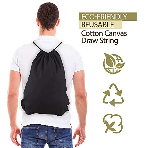 Army Force Gear Jeep an American Tradition Eco-Friendly Canvas Draw String Gym Bag Black & White