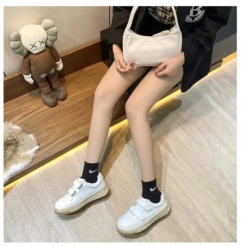 binfenxie  -  2024 New Genuine Leather Shoes Women Sneakers Solid Color Spring Summer Ladies Platform Flats Casual Shoes