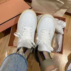 binfenxie  -  2024 New Genuine Leather Shoes Women Sneakers Solid Color Spring Summer Ladies Platform Flats Casual Shoes
