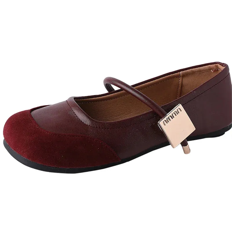 binfenxie  -  Vintage Spring Women Mary Jane Shoes Fashion Ladies Casual Soft Sole Flats Women's Comfort Slip On Grandma's Shoes