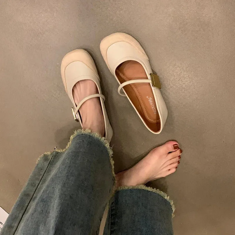 binfenxie  -  Vintage Spring Women Mary Jane Shoes Fashion Ladies Casual Soft Sole Flats Women's Comfort Slip On Grandma's Shoes