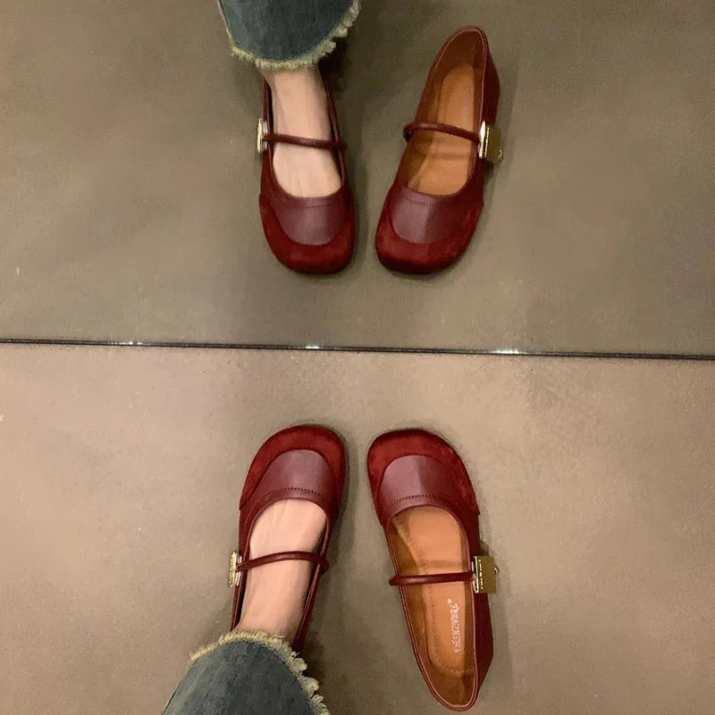 binfenxie  -  Vintage Spring Women Mary Jane Shoes Fashion Ladies Casual Soft Sole Flats Women's Comfort Slip On Grandma's Shoes