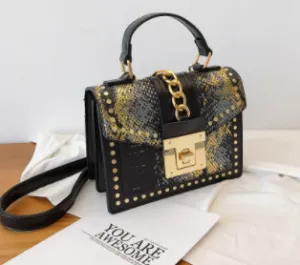 Black Gold Link Purse