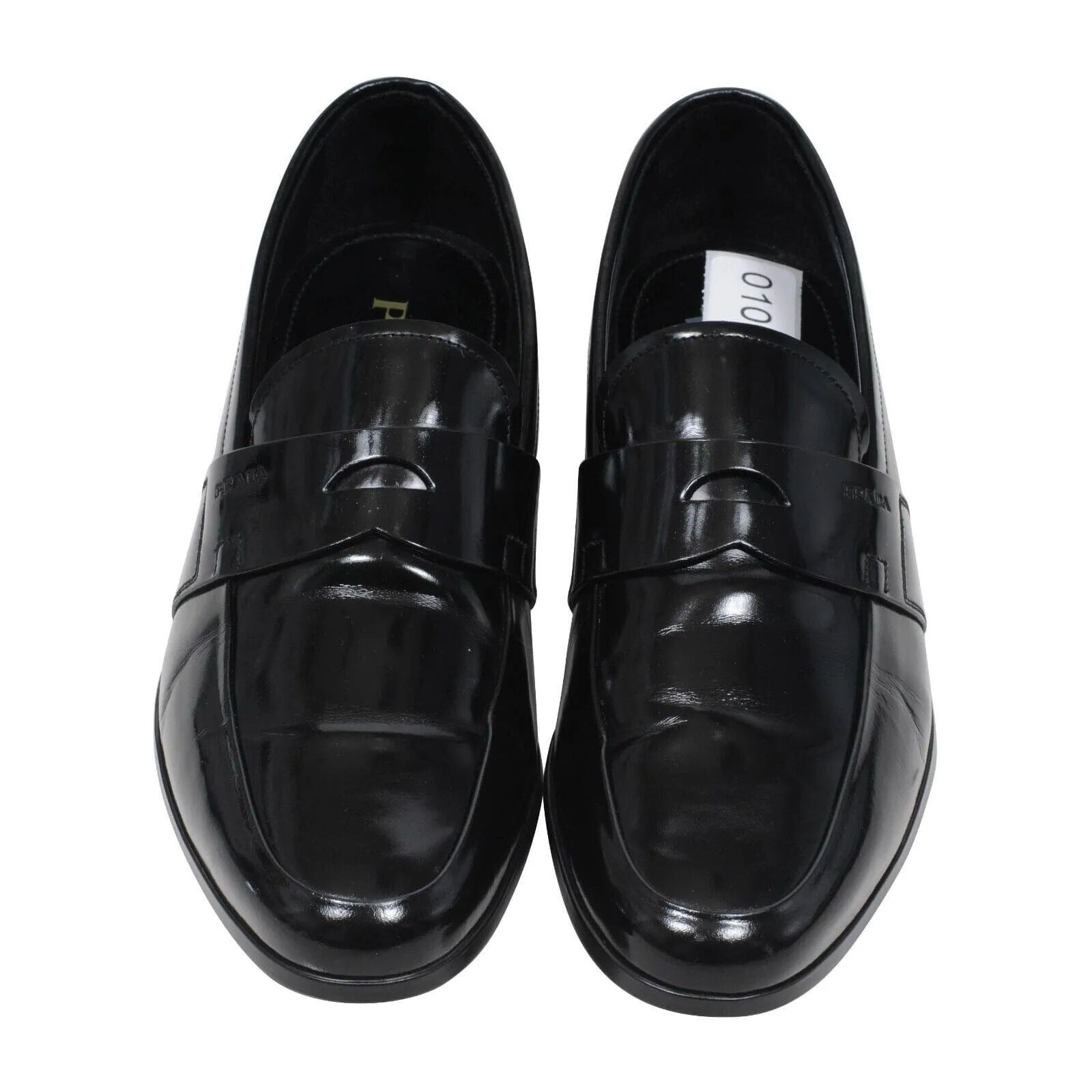 Black Leather Slip On Moccasin Casual Penny Loafers