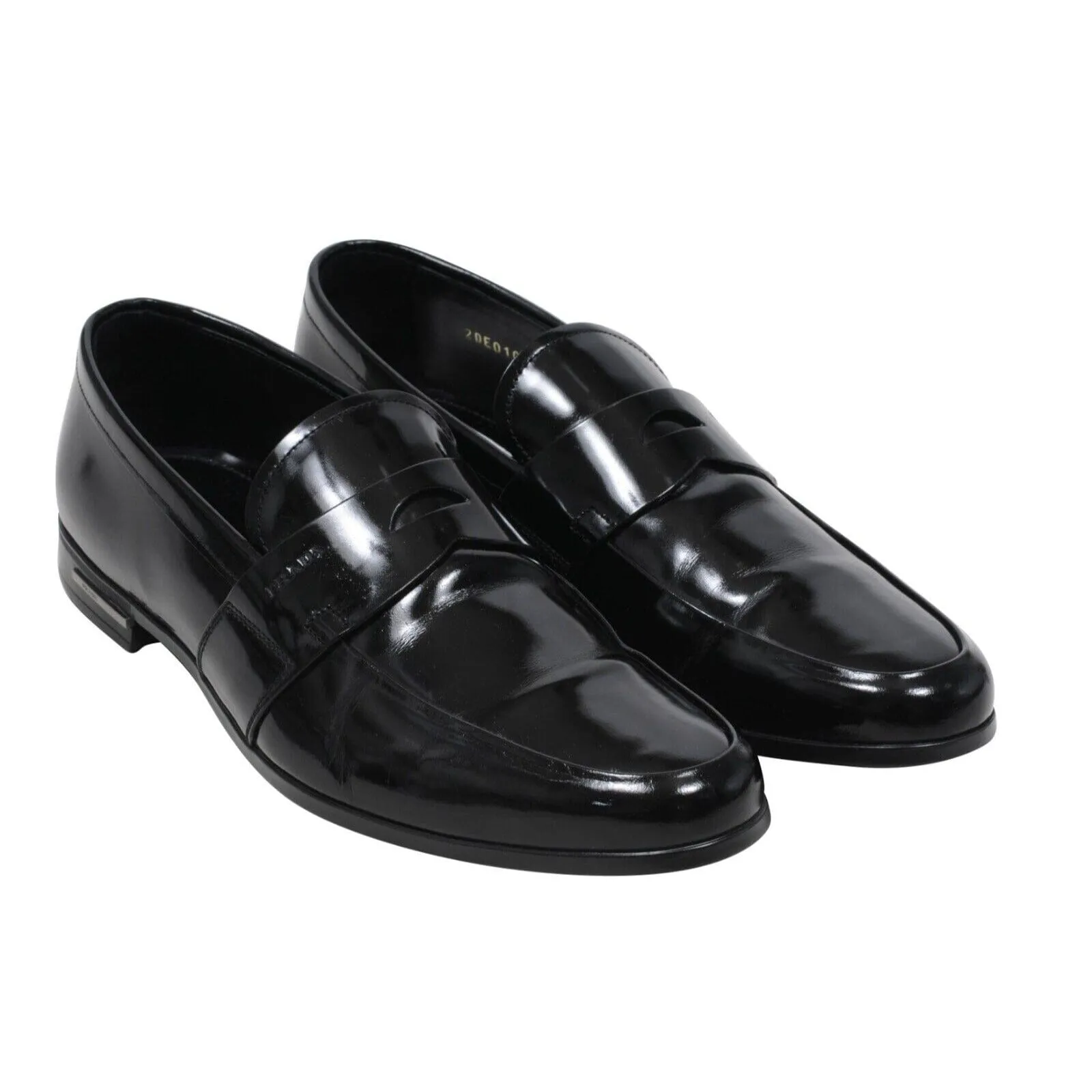 Black Leather Slip On Moccasin Casual Penny Loafers