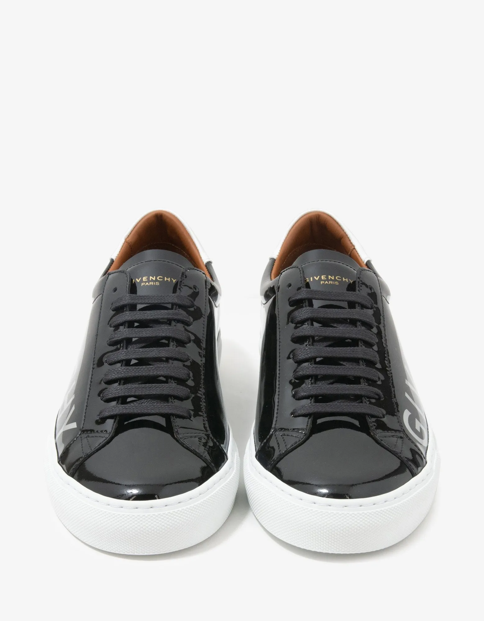 Black Urban Street Leather Trainers
