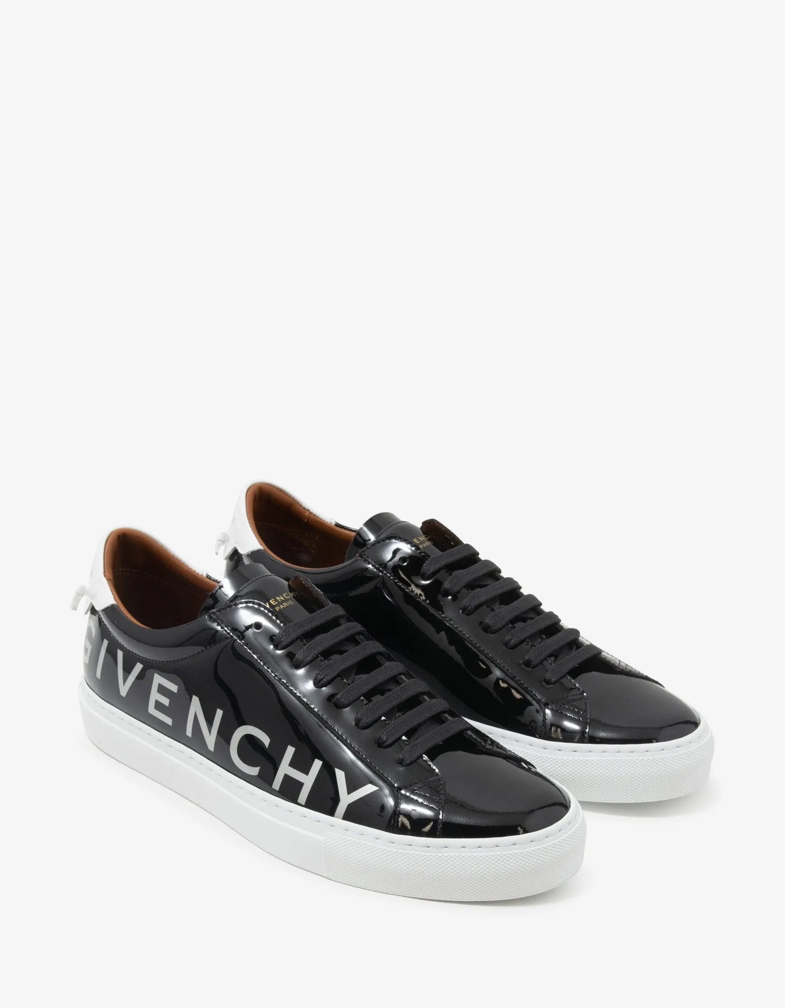 Black Urban Street Leather Trainers