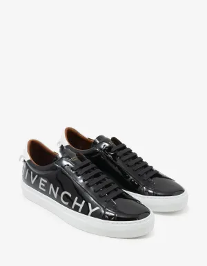 Black Urban Street Leather Trainers