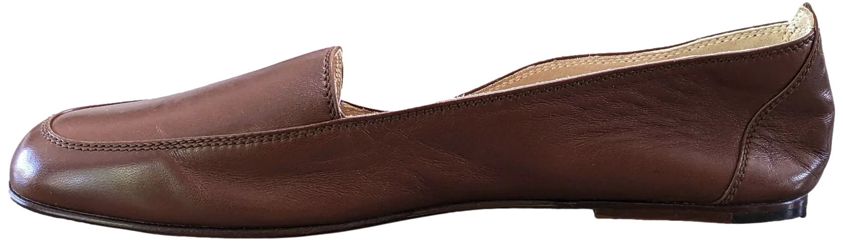 Chanel 1990s Marron Kid Ballet Flat Pumps Ballerines en Chevreaux Xtra Soft Sz 38.5, New!