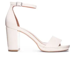 Chinese Laundry - Teri - Vegan Leather Dress Chunky Heels - Bone
