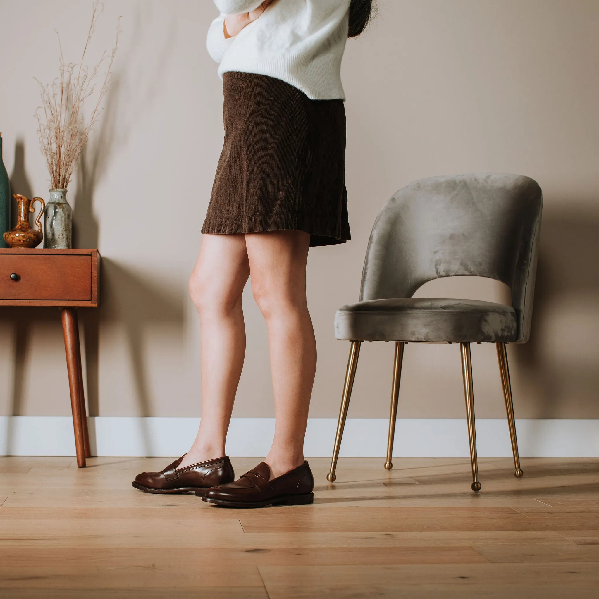 Clara Penny Loafer Tobacco Calf