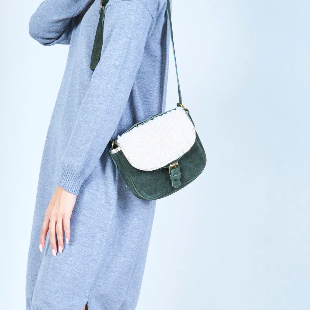 Cozy shearling crossbody bag wholesale