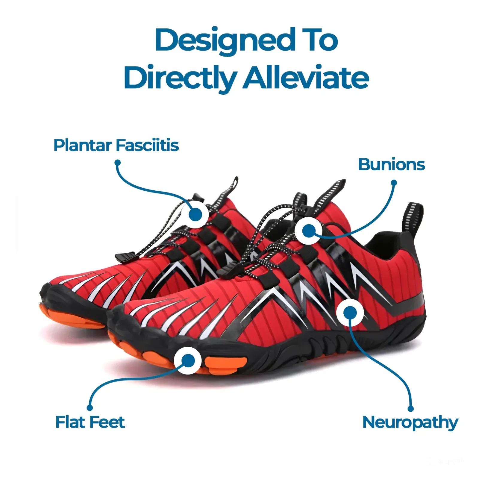 Cuzcare Ortho Barefoot Men Shoes | Healthy Feet Non-slip Casual Shoes
