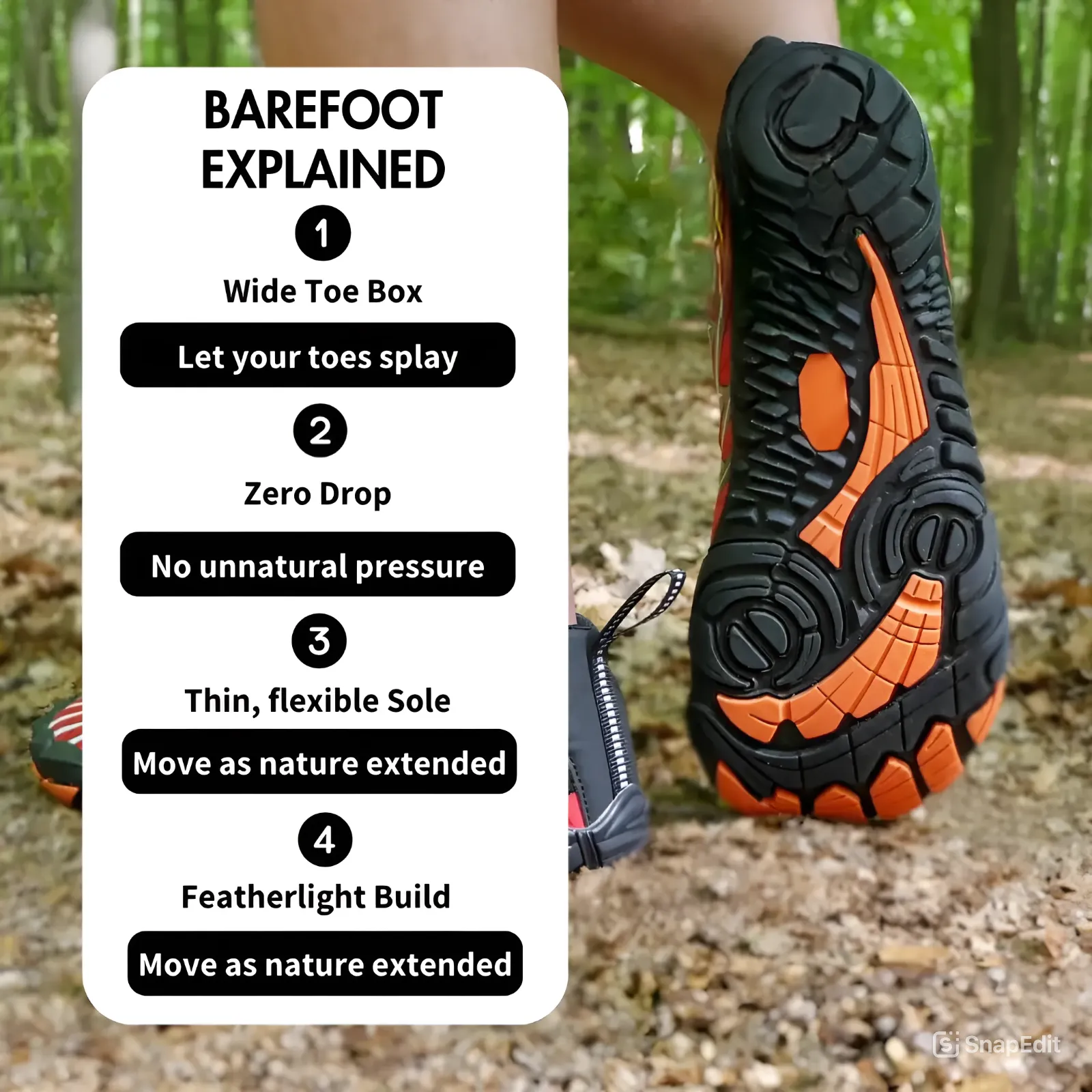 Cuzcare Ortho Barefoot Men Shoes | Healthy Feet Non-slip Casual Shoes