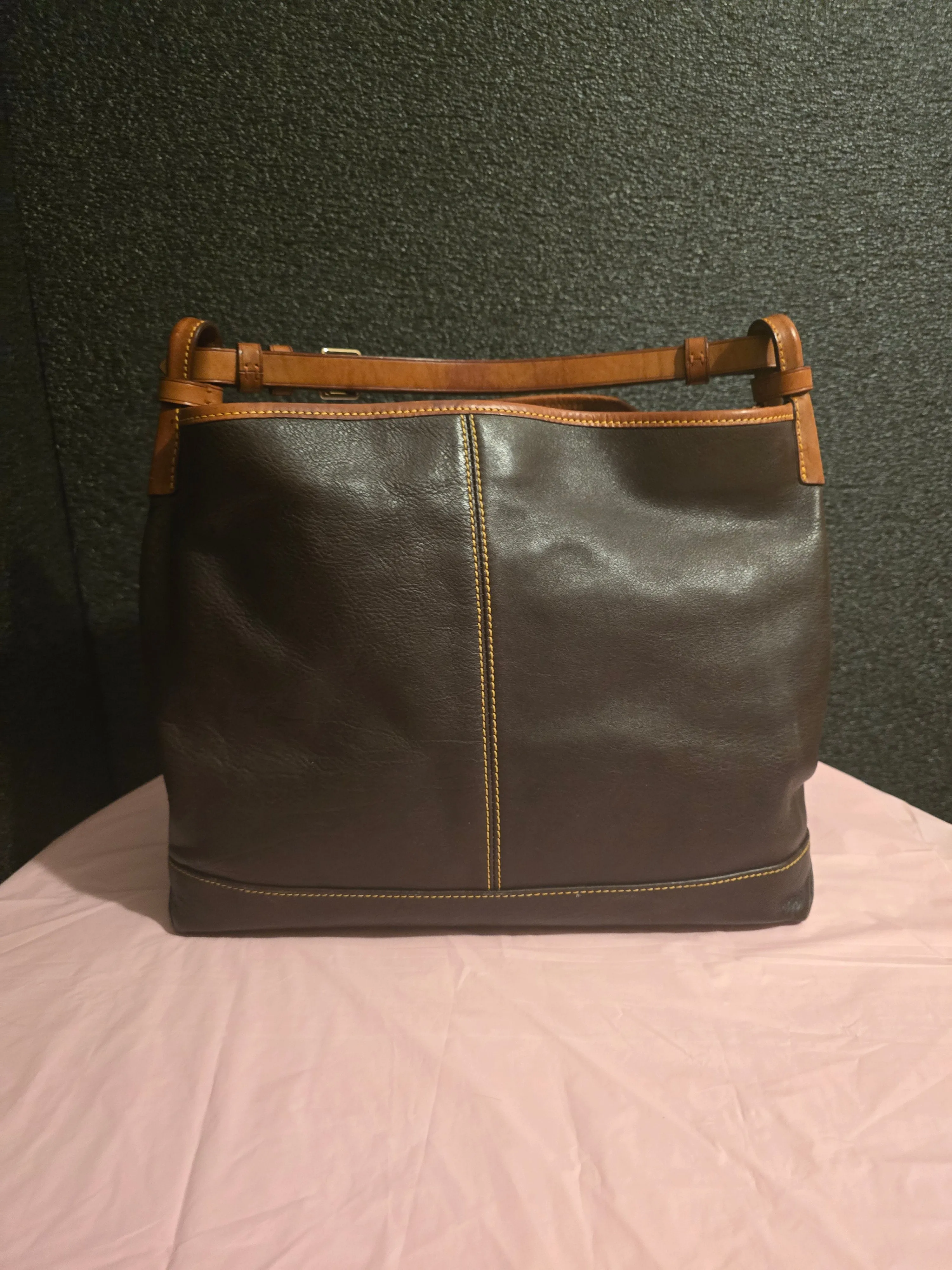Dooney Bourke Italian Leather Large Hobo Shoulderbag Carryall with Match Wallet