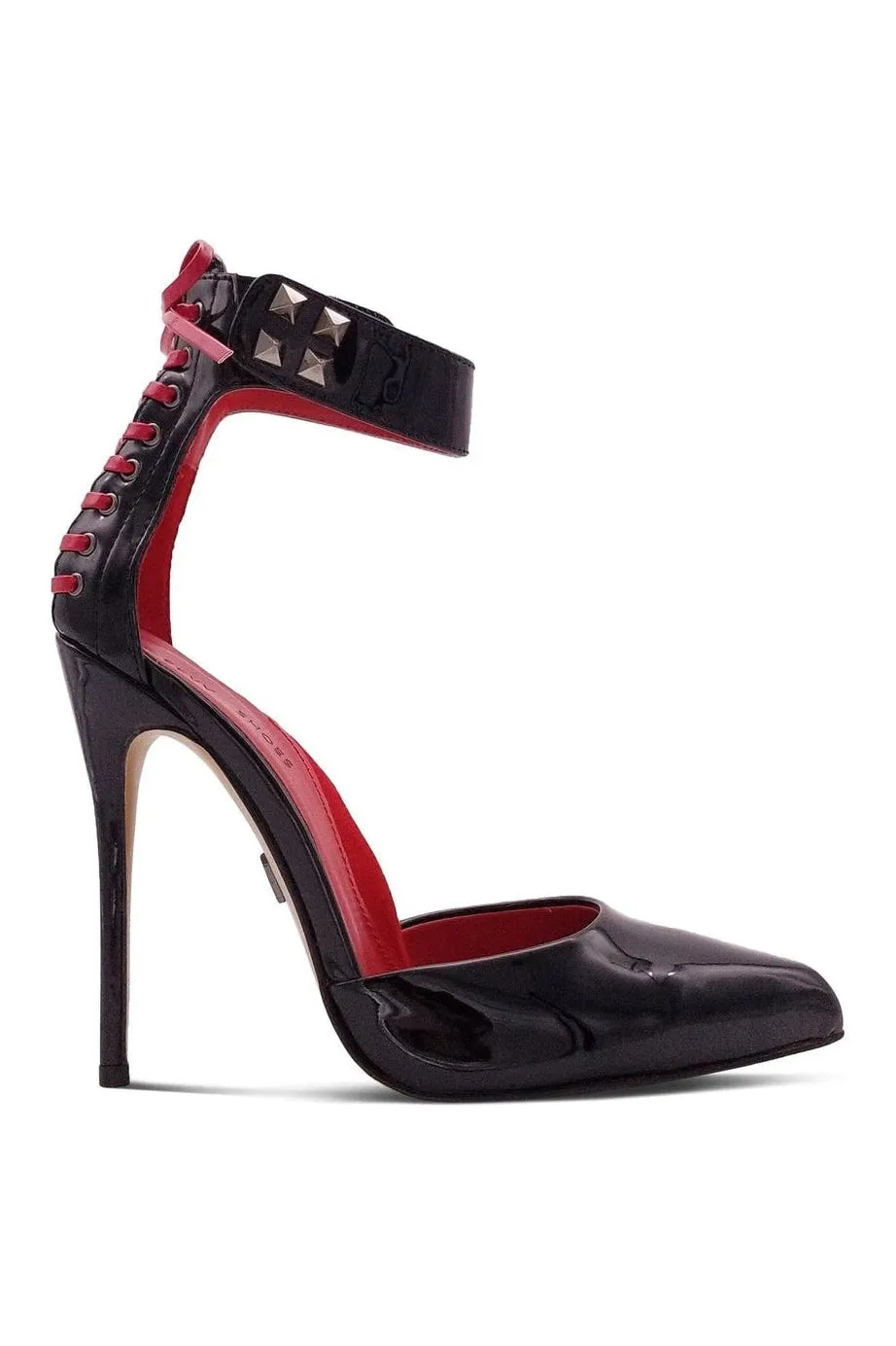 D'Orsay Ankle Strap with Corset Lace Details