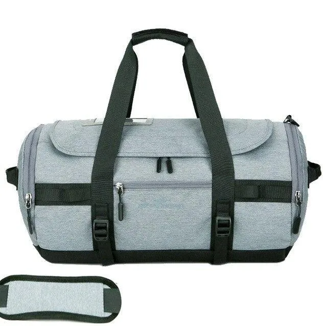 Duffel Sports Gym Bag Shoe Pocket Water Resistant