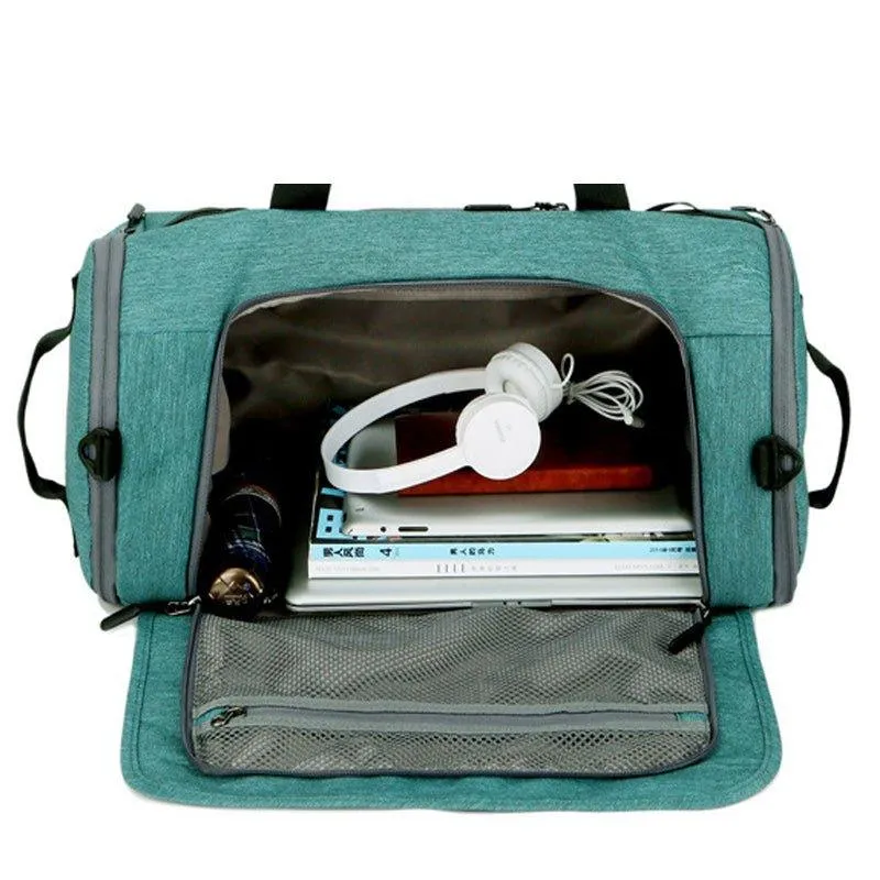 Duffel Sports Gym Bag Shoe Pocket Water Resistant