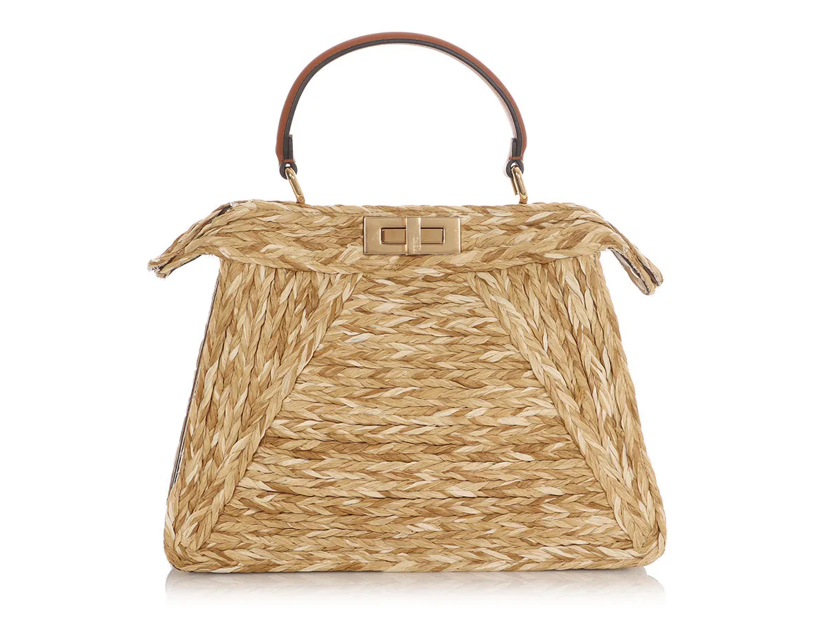 Fendi Medium Raffia Peekaboo IseeU