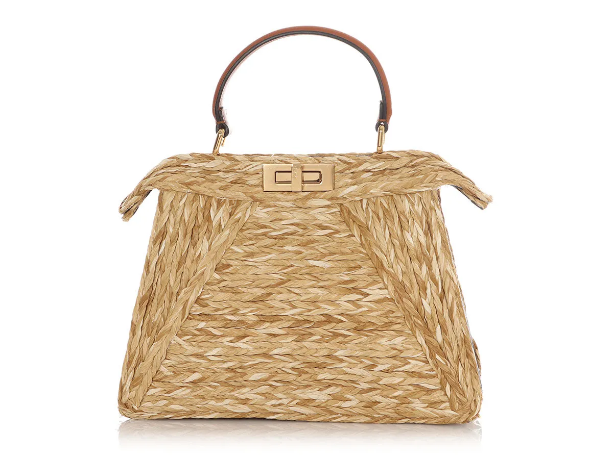 Fendi Medium Raffia Peekaboo IseeU