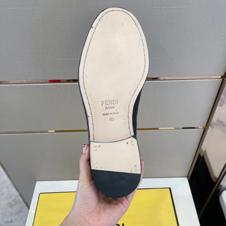 Feni Domino Black Loafers For Men