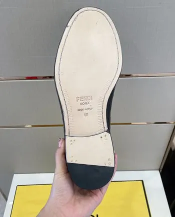 Feni Domino Black Loafers For Men
