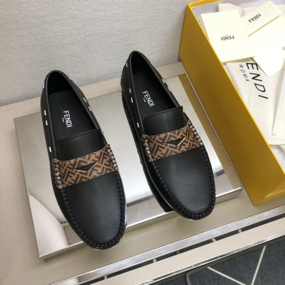 Feni Force Black Loafers For Men 7D1473