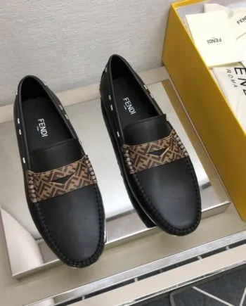 Feni Force Black Loafers For Men 7D1473