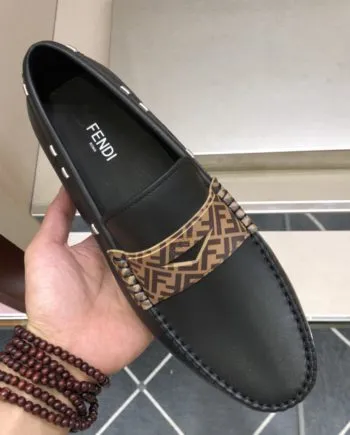 Feni Force Black Loafers For Men 7D1473