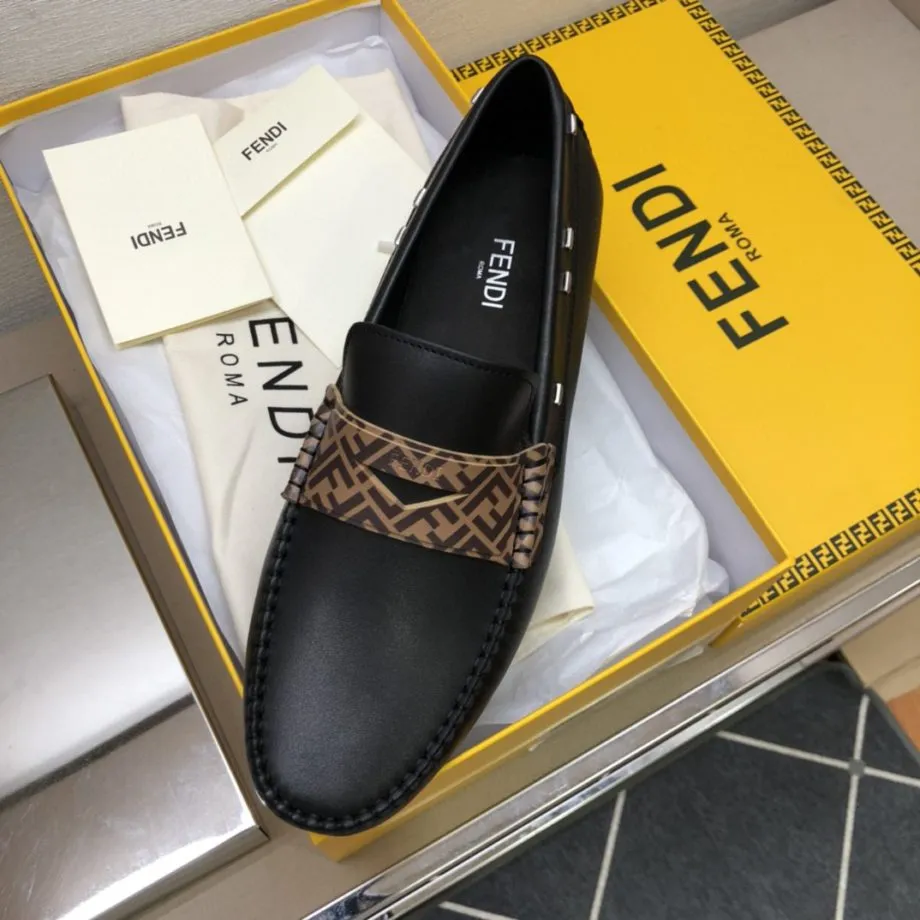 Feni Force Black Loafers For Men 7D1473