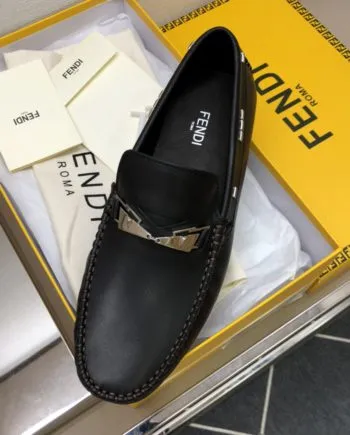 Feni Force Black Loafers For Men
