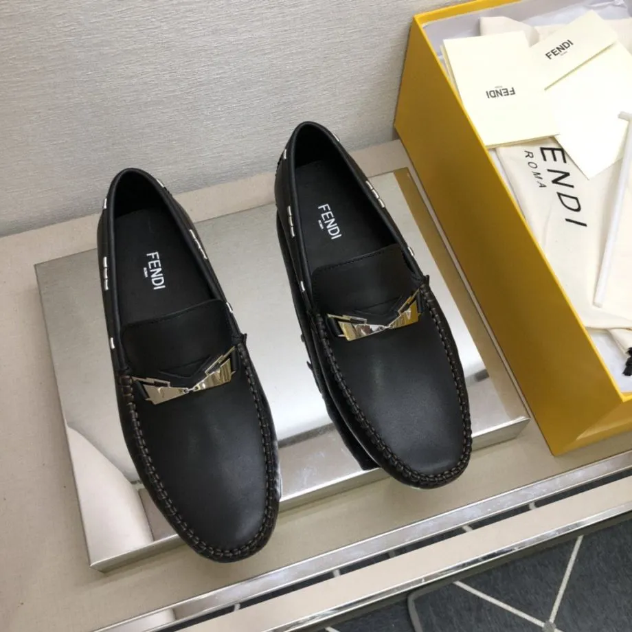 Feni Force Black Loafers For Men