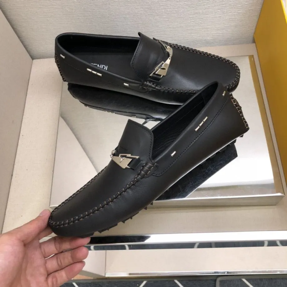Feni Force Black Loafers For Men