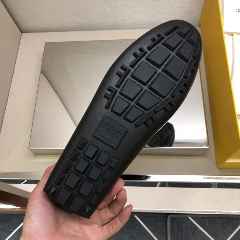 Feni Force Black Loafers For Men