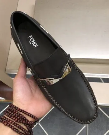 Feni Force Black Loafers For Men