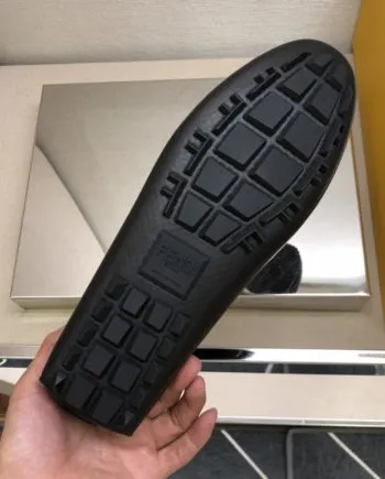 Feni Force Black Loafers For Men