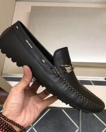 Feni Force Black Loafers For Men