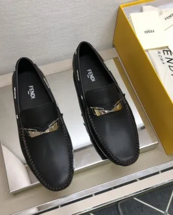 Feni Force Black Loafers For Men