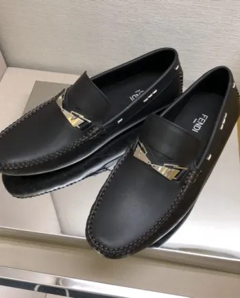 Feni Force Black Loafers For Men